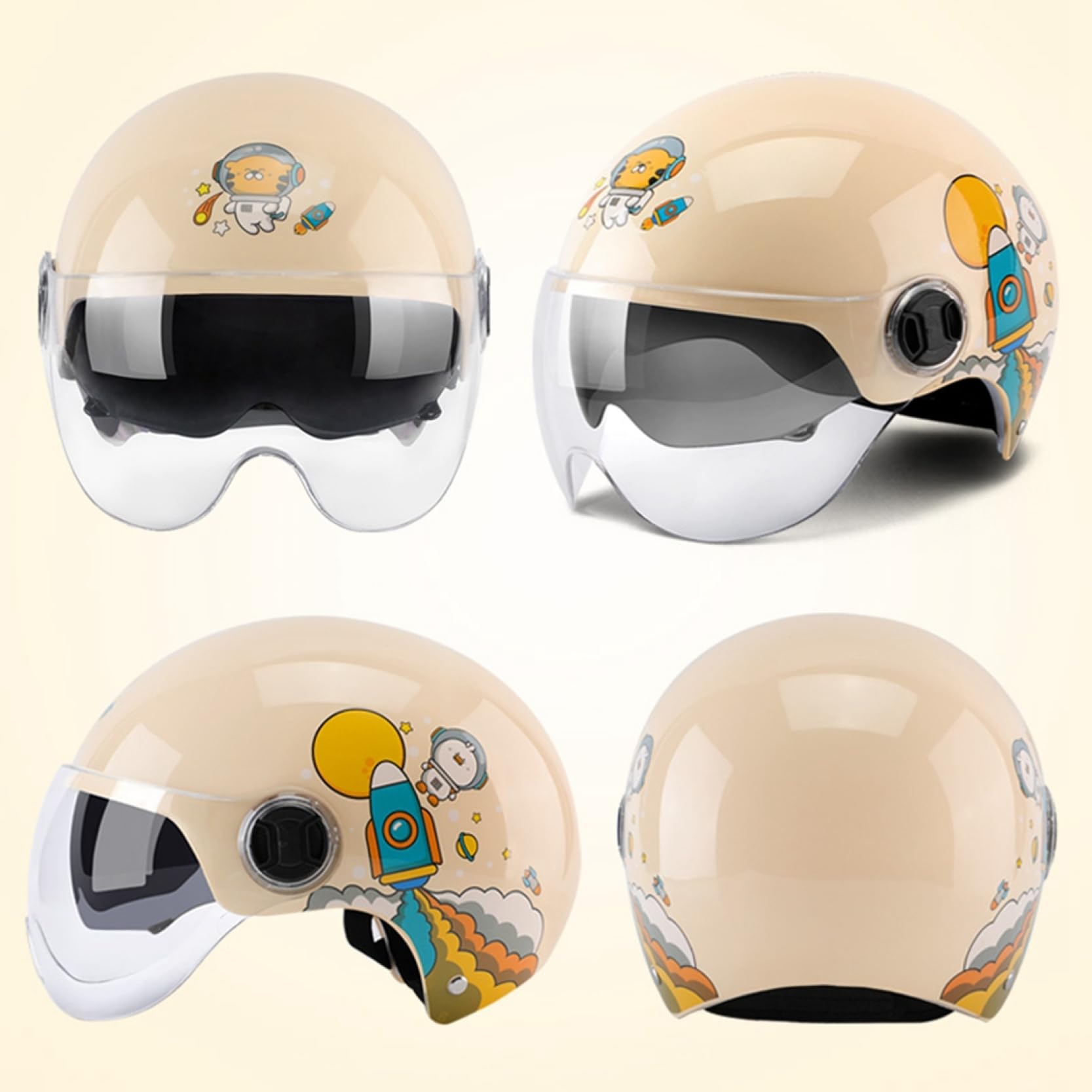 原付 ヘルメット 半帽 スクーター バッテリカー 通気穴 クリアシールド| Amazon.co.jp: [Noopior]夏用 原付ヘルメット バッテリカーヘルメット
